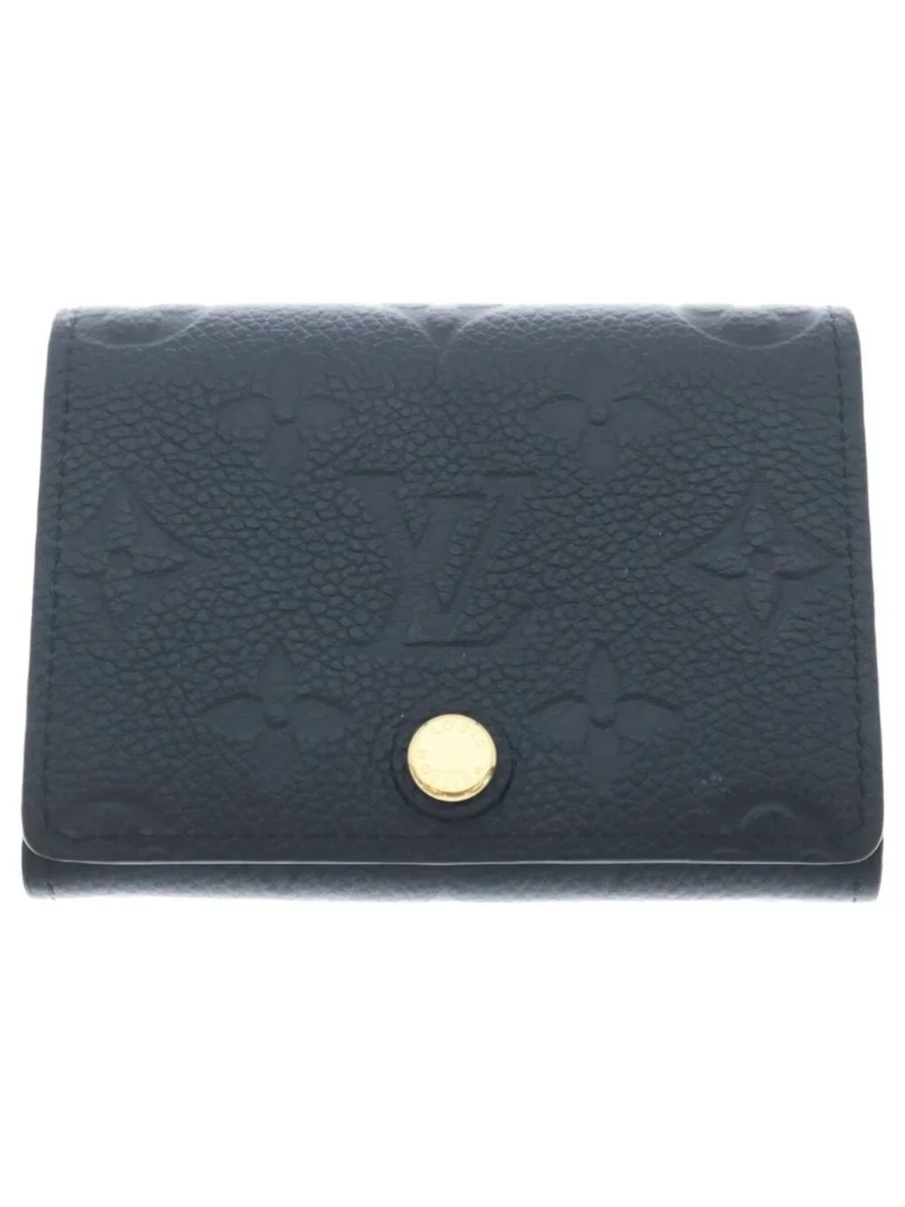 Louis Vuitton Monogram Empreinte Envelope Business Card Holder Case Black